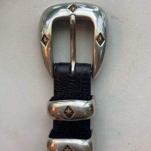 Italian Calfskin Belt with silver buckle
